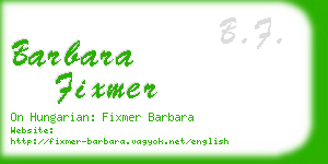 barbara fixmer business card